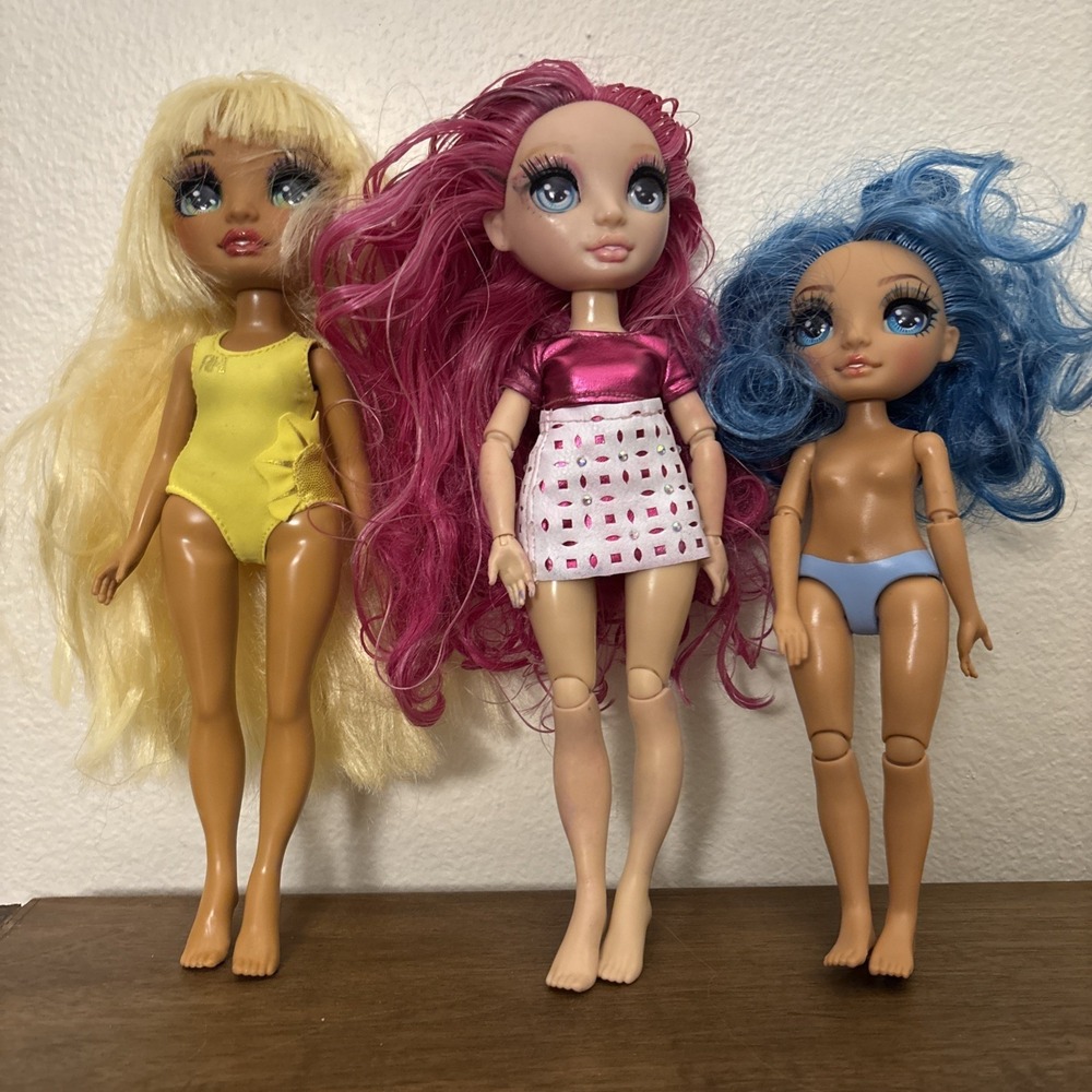 Rainbow High Dolls Sunny Swim, Stellaโ Monroe, Skylar Bradshaw